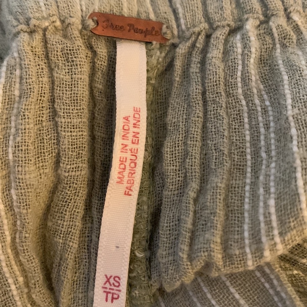 Free People Semi Sweet Cropped Pants Sage Green Size XS - Picture 6 of 8